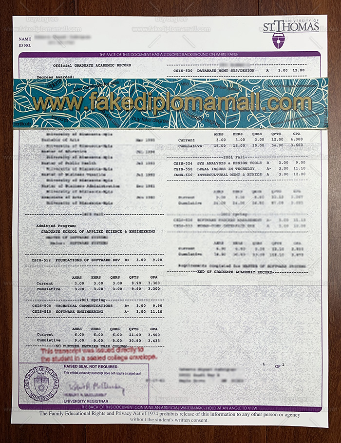 University of St.Thomas Fake Transcript Where To Find The University of St. Thomas Fake Transcript Resource?