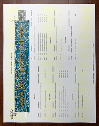 University of Waterloo Transcript, Buy University of Waterloo Certificate