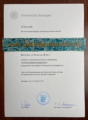 Universität Stuttgart Degree Certificate 292x400 Samples