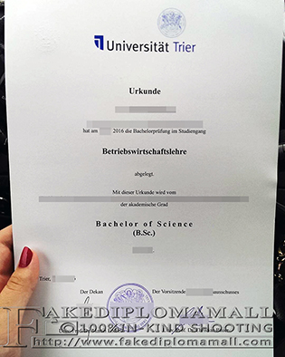 Buy University of Trier Fake Diploma, Universität Trier Degree