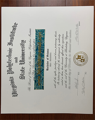 Virginia Tech Fake Degree Certificate Samples