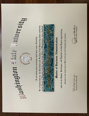 Washington State University Fake Degree Certificate 309x400 Samples