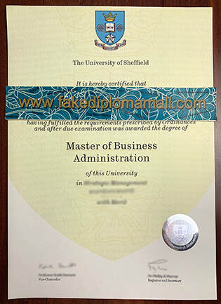 Buy The University of Sheffield Fake Degree Certificate