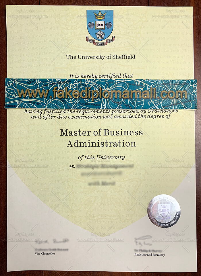C700M Buy The University of Sheffield Fake Degree Certificate