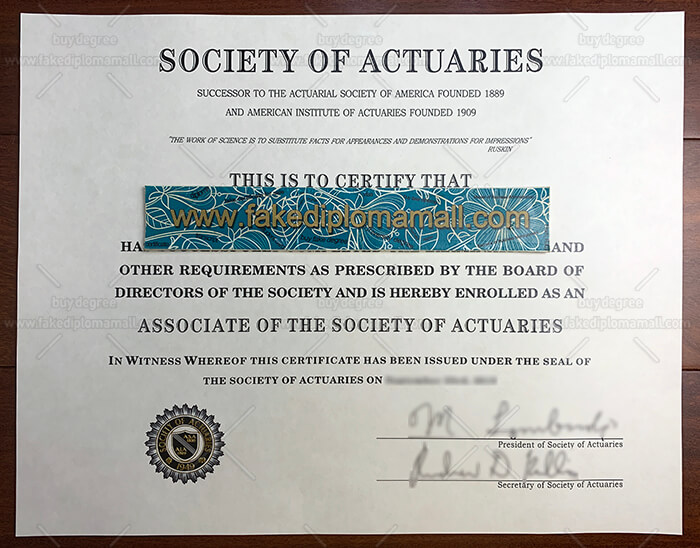 SOA fake certificate