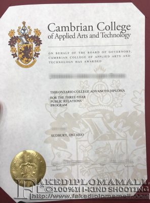 Cambrian College Advanced Diploma 296x400 OMG! The Best Cambrian College Fake Diploma Ever!