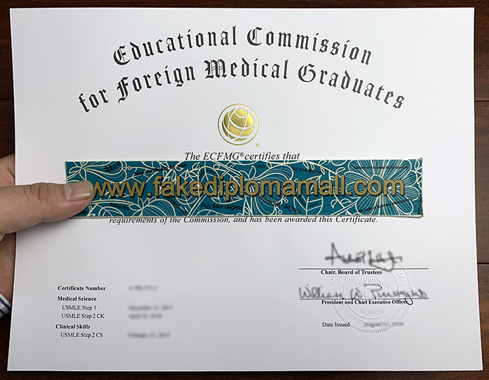 ECFMG Fake Certificate
