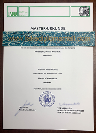 Buy LMU Munich Fake Diploma, Ludwig-Maximilians-Universität München Diploma Sample