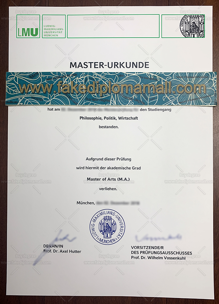 LMU München Fake Diploma