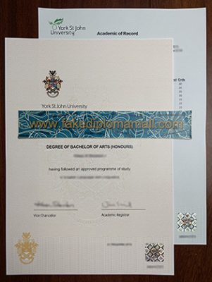 York St John University Degree Certificate 301x400 Samples