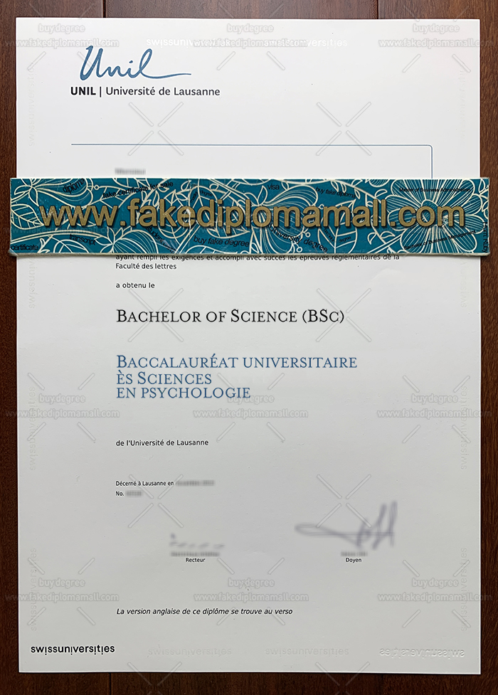 UNIL Fake Diploma Université de Lausanne BSc Diplome, Buy UNIL Fake Diploma