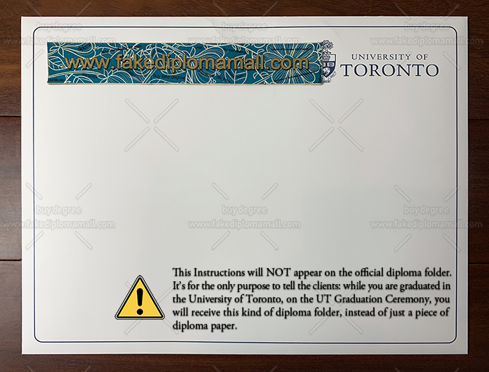 University of Toronto Diploma Folder