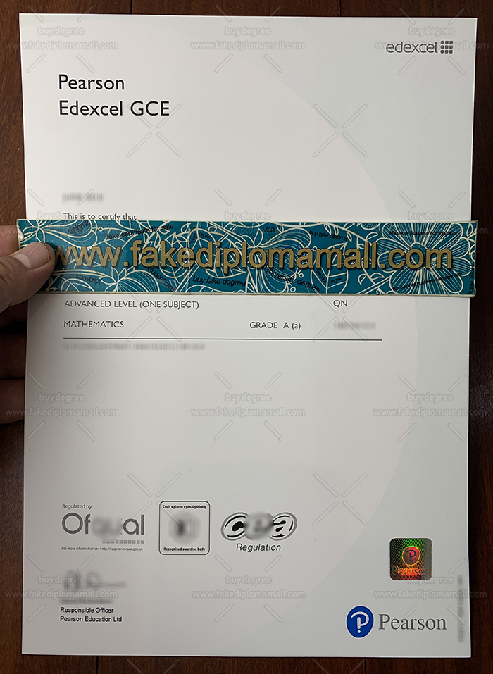 Edexcel GCE fake Certificate How Easy to Get the Pearson Edexcel Mathematics Advanced Level Certificate?