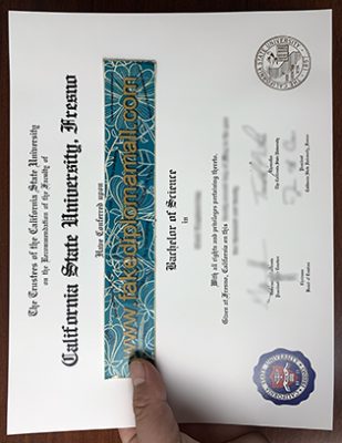 Cal State University Fresno Degree Certificate 309x400 Samples