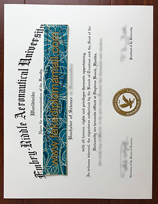 Embry–Riddle Aeronautical University (ERAU) Fake Diploma Samples