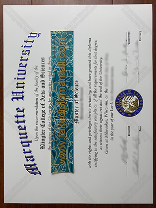 Buy the Fake Marquette University Diploma in Wisconsin