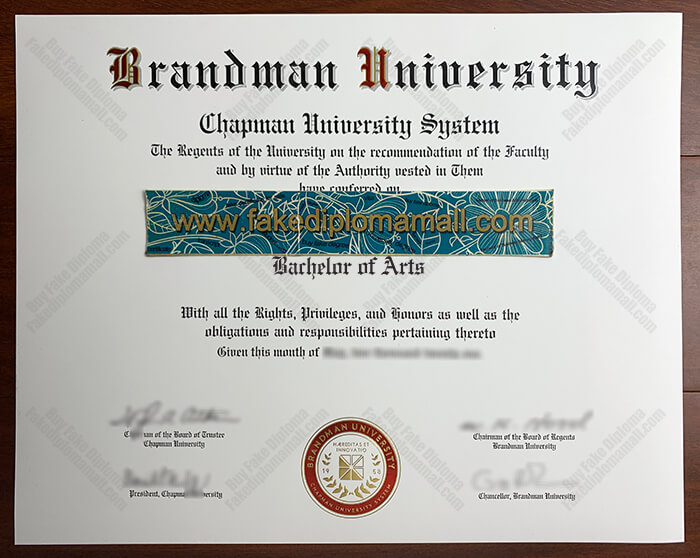 Brandman University Fake Diploma