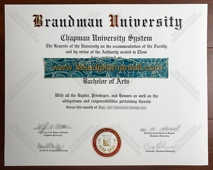 Brandman University Fake Diploma Brandman University Fake Diploma, How to Make it?