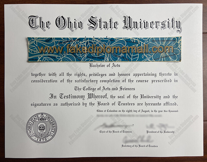 Ohio State University Fake Diploma How to Buy the Ohio State University Fake Diploma online?