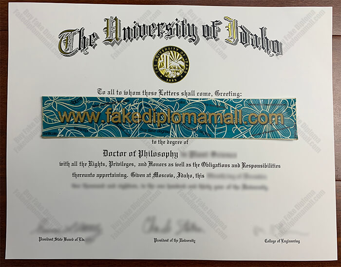 University of Idaho Fake Diploma Buy the University of Idaho Fake Diploma online