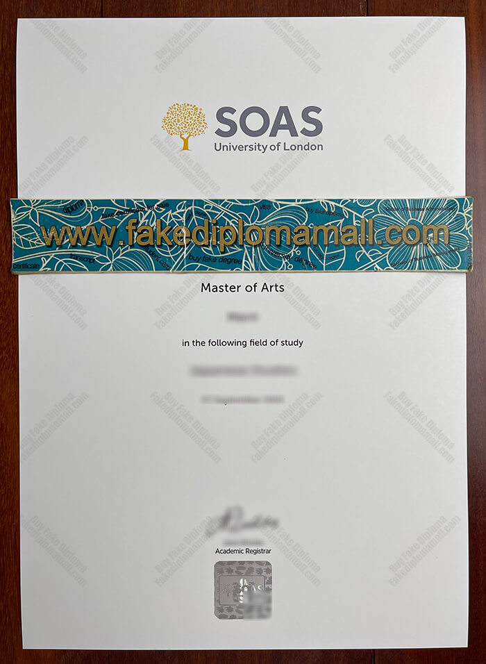 SOAS University of London Fake Diploma