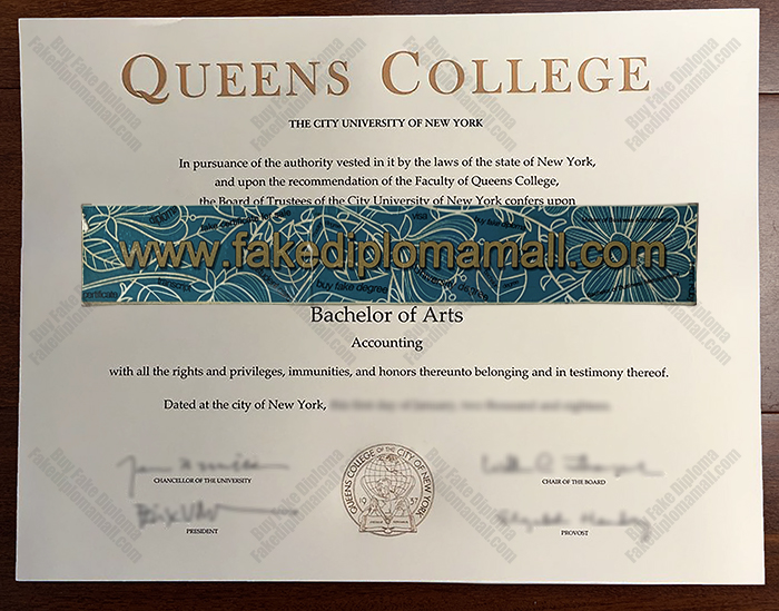 Queens College Fake Diploma