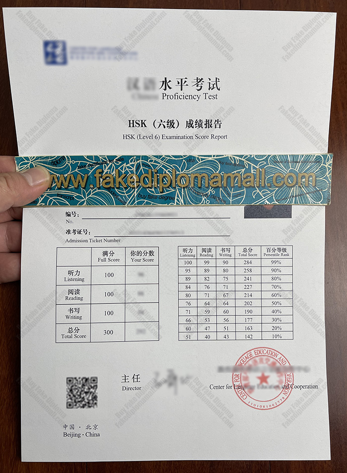 HSK Levle 6 Fake Certificate