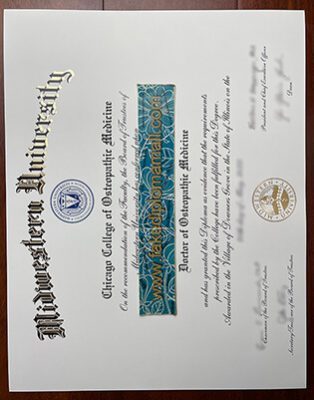 Midwestern University Doctor Degree Certificate 314x400 Samples