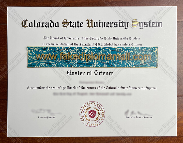 Colorado State University System Fake Diploma Buy the Colorado State University Global Fake Diploma online