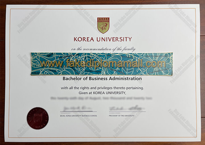 Korea University Fake Diploma