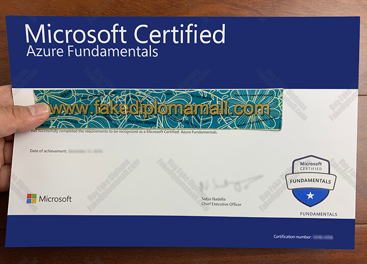 Microsoft Certified Fundamentals Fake Diploma