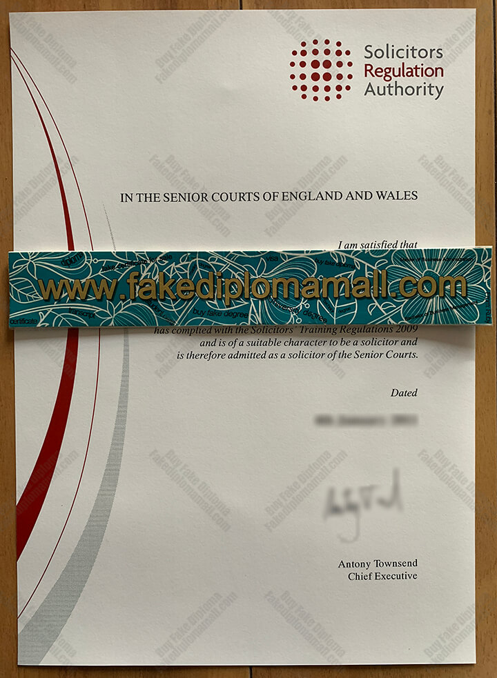 Solicitors Regulation Authority Fake Diploma