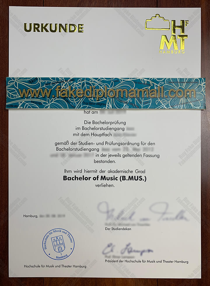 HFMT Hamburg Fake Diploma Buy HfMT Hamburg Fake Diploma in Germany, HfMT Music Diploma