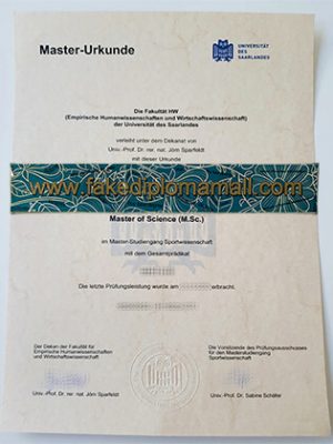 Saarland University Fake Degree 300x400 Samples