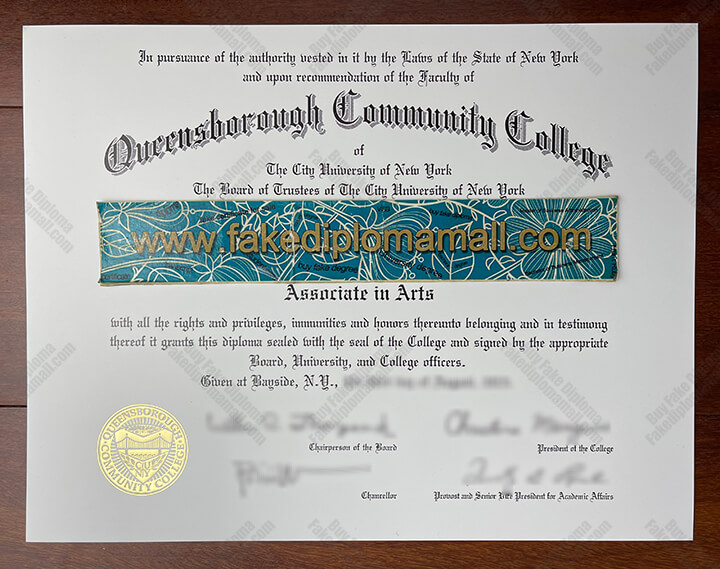 Queensborough Community College Fake Diploma