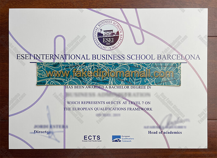 ESEI International Business School Fake Diploma Where to Buy the ESEI International Business School Fake Diploma?