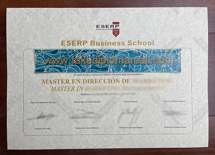 ESERP Business School Fake Diploma Buy Fake MBA Diploma from ESERP Business School in Barcelona