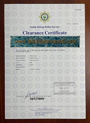 Fake Clearance Certificate South Africa 295x400 Samples