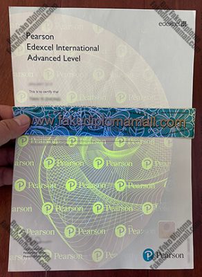 Pearson Edexcel A Level Fake Certificate 292x400 Samples