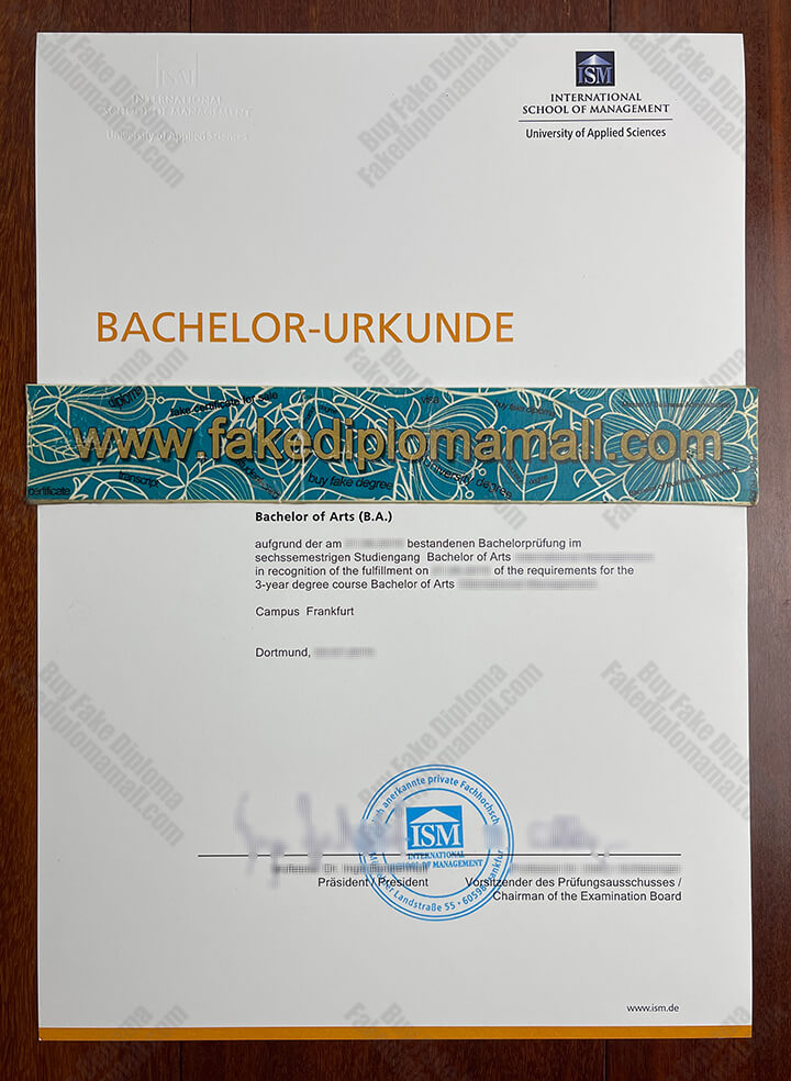 ISM Fake Diploma How to Buy the ISM Fake Diploma in Dortmund?