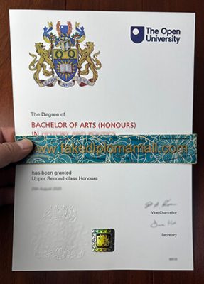 Open University Fake Diploma 287x400 Samples